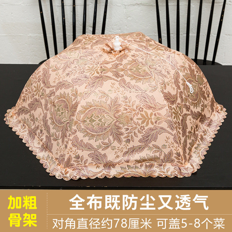 Summer Table Cover Dust-proof And Fly-proof Cover Vegetable Cover Breathable Removable And Washable Food Cover Large Leftover Food Cover Vegetable Umbrella Table Cover