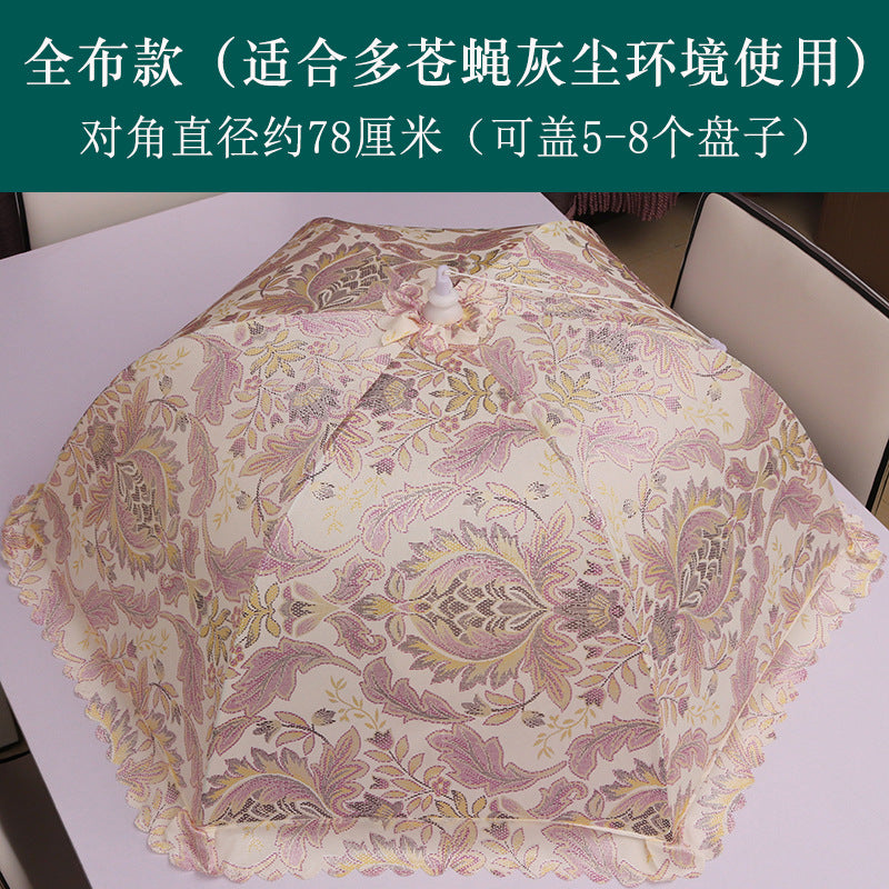 Summer Table Cover Dust-proof And Fly-proof Cover Vegetable Cover Breathable Removable And Washable Food Cover Large Leftover Food Cover Vegetable Umbrella Table Cover