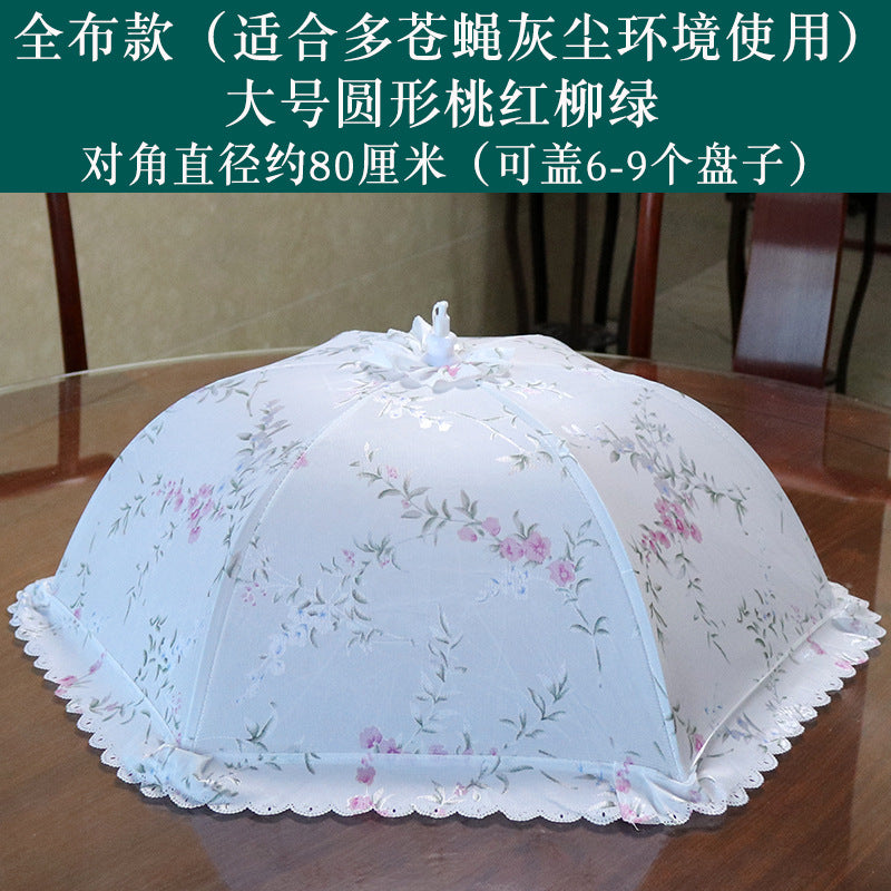 Summer Table Cover Dust-proof And Fly-proof Cover Vegetable Cover Breathable Removable And Washable Food Cover Large Leftover Food Cover Vegetable Umbrella Table Cover