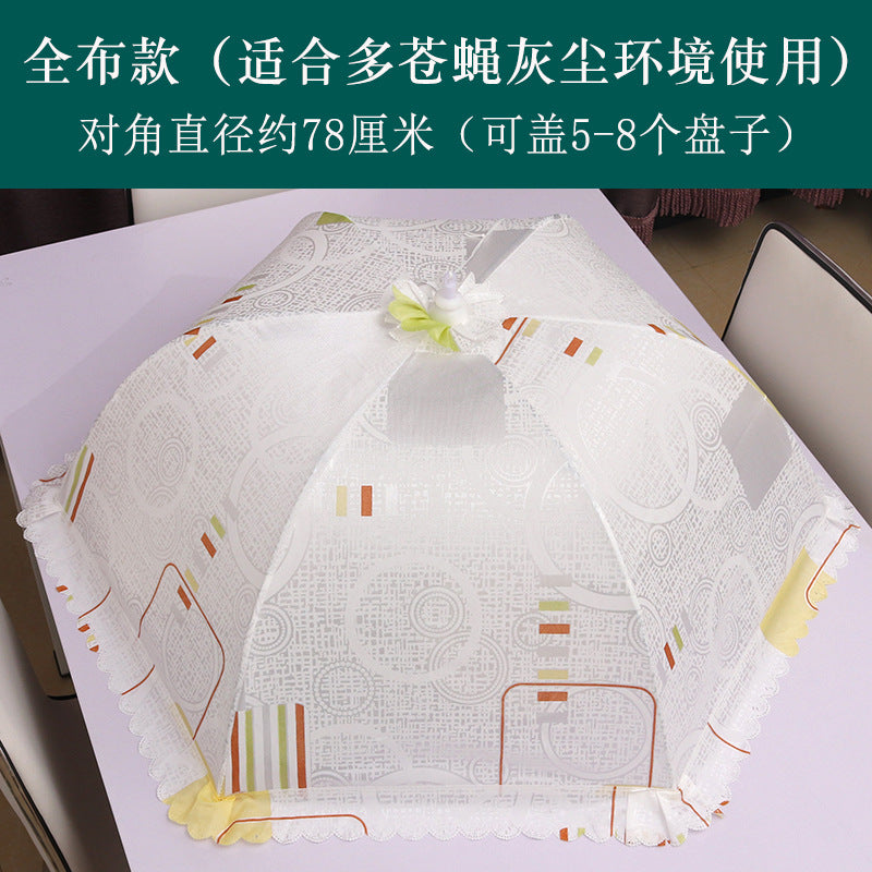 Summer Table Cover Dust-proof And Fly-proof Cover Vegetable Cover Breathable Removable And Washable Food Cover Large Leftover Food Cover Vegetable Umbrella Table Cover