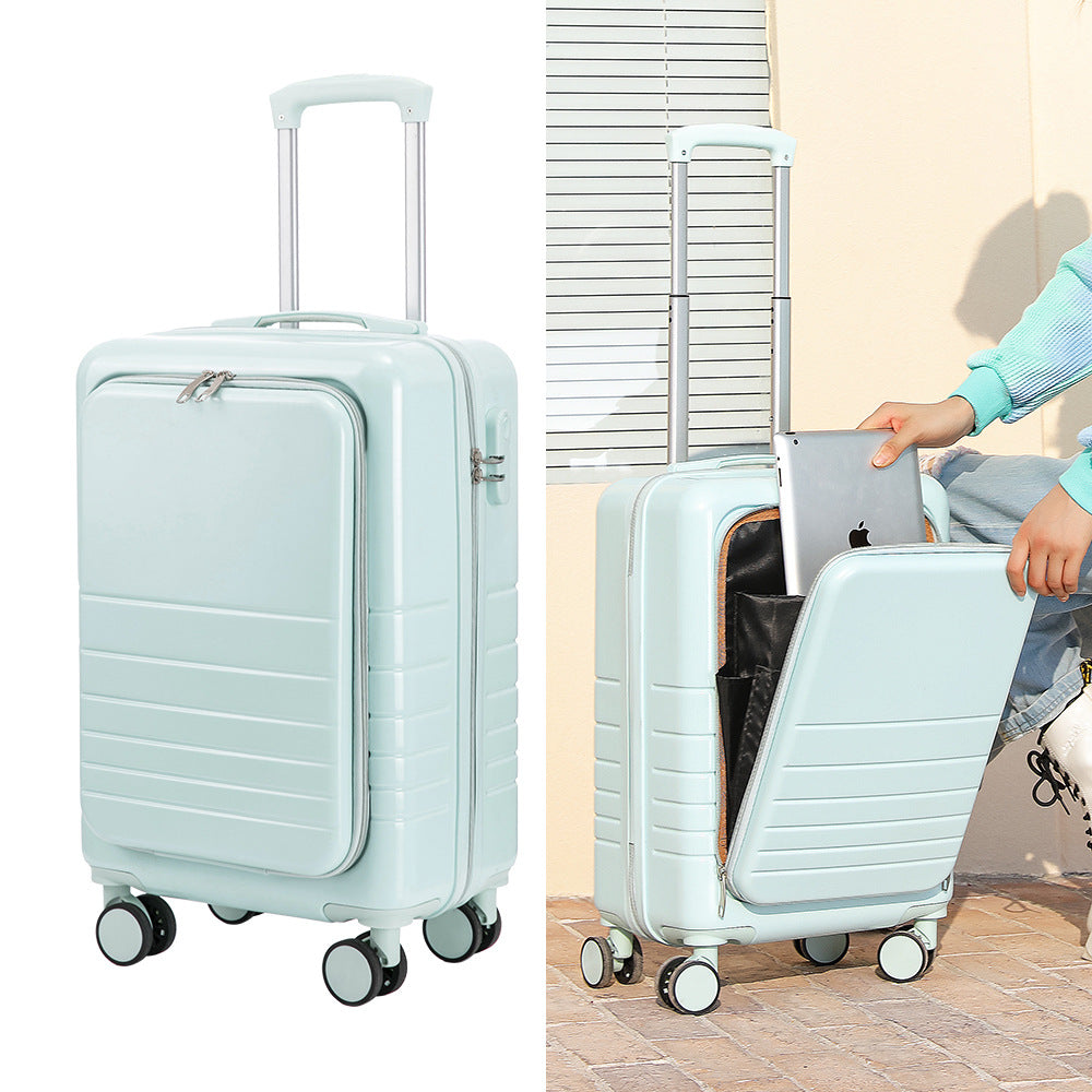 Large Capacity Suitcase Front Lid Pull Rod Case