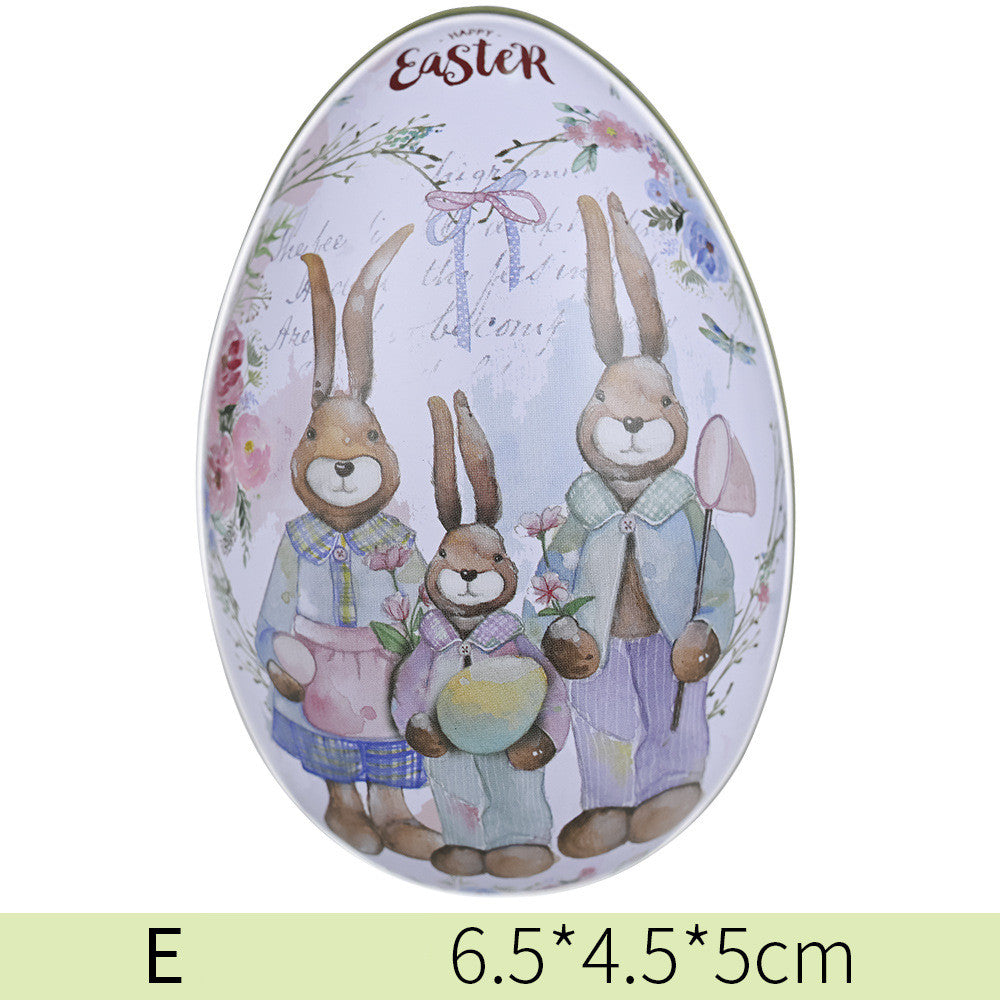 New Easter Decorative Tinplate Egg Creative Tin Box