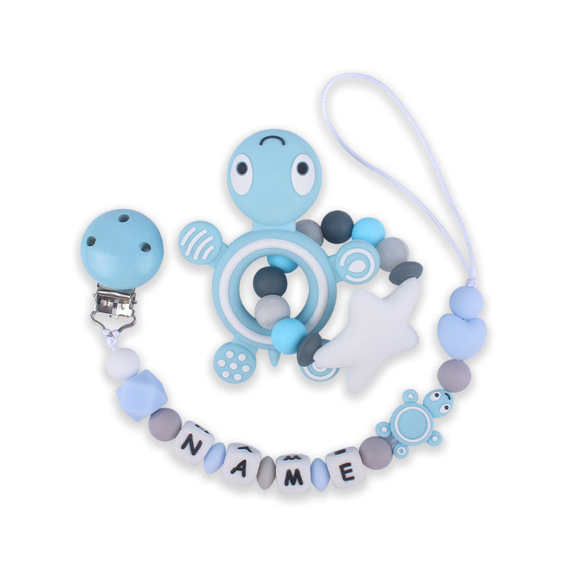 New Turtle Silicone Teether Baby Molar Toy Pacifier Chain