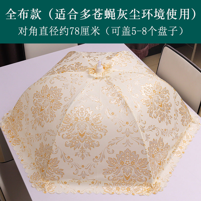 Summer Table Cover Dust-proof And Fly-proof Cover Vegetable Cover Breathable Removable And Washable Food Cover Large Leftover Food Cover Vegetable Umbrella Table Cover