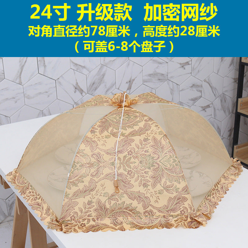 Summer Table Cover Dust-proof And Fly-proof Cover Vegetable Cover Breathable Removable And Washable Food Cover Large Leftover Food Cover Vegetable Umbrella Table Cover