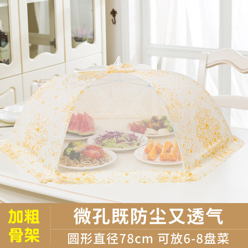 Summer Table Cover Dust-proof And Fly-proof Cover Vegetable Cover Breathable Removable And Washable Food Cover Large Leftover Food Cover Vegetable Umbrella Table Cover