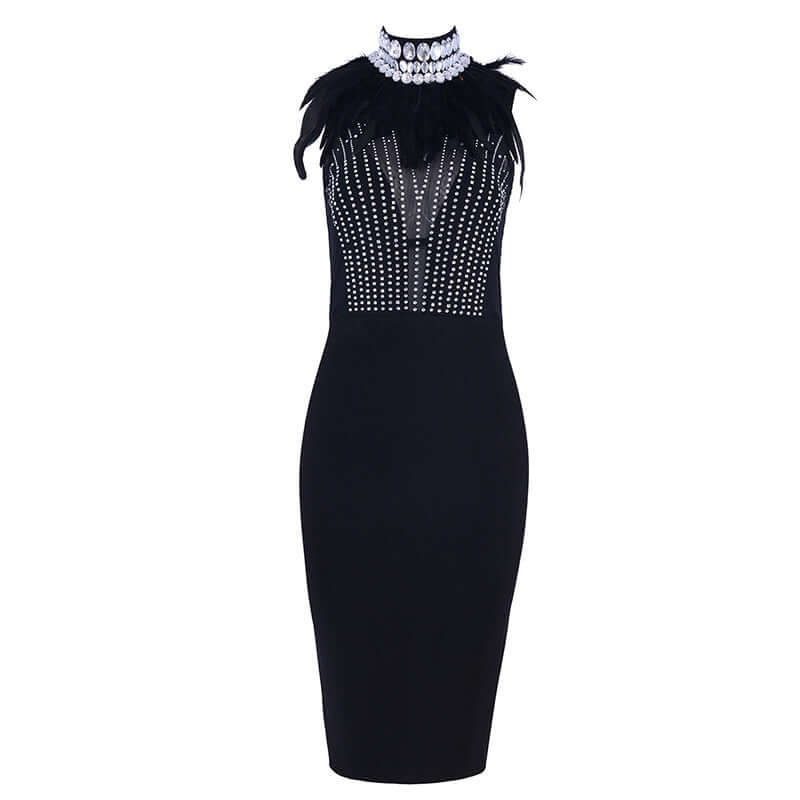 Bandage beads evening dress