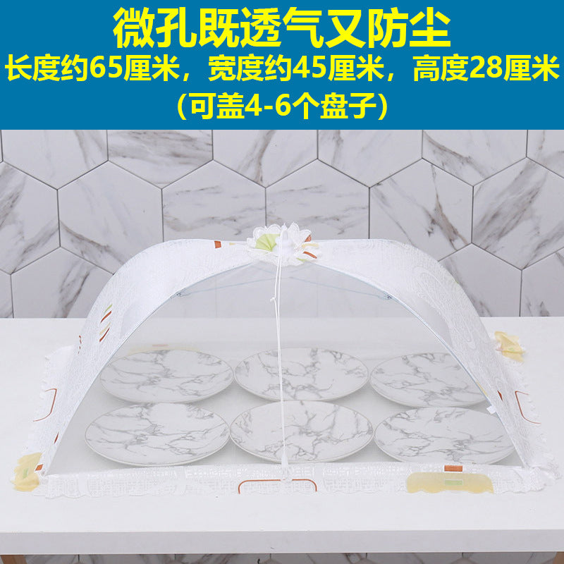 Summer Table Cover Dust-proof And Fly-proof Cover Vegetable Cover Breathable Removable And Washable Food Cover Large Leftover Food Cover Vegetable Umbrella Table Cover