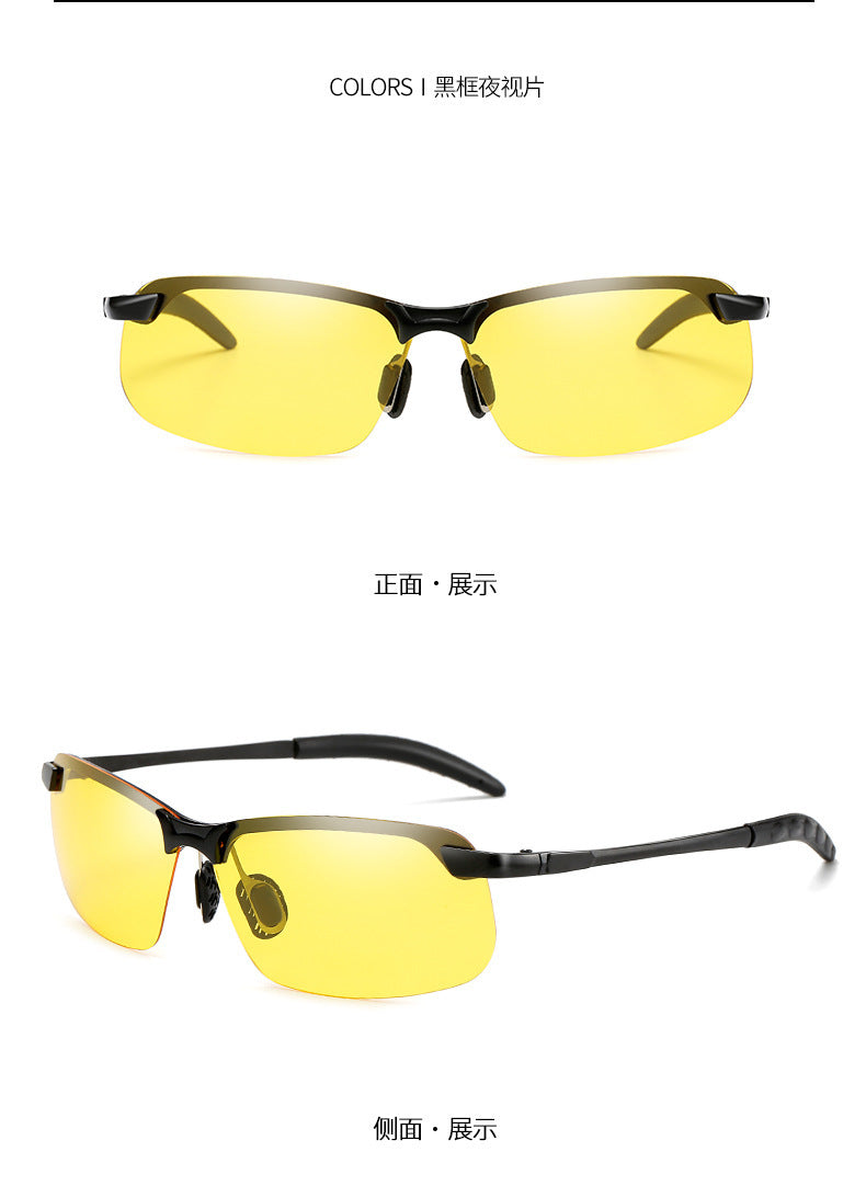 Smart Photosensitive Polarized Photochromic Sunglasses 3043 Men's Night Vision Sunglasses Outdoor Riding Day And Night Sunglasses