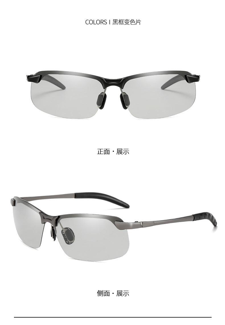 Smart Photosensitive Polarized Photochromic Sunglasses 3043 Men's Night Vision Sunglasses Outdoor Riding Day And Night Sunglasses