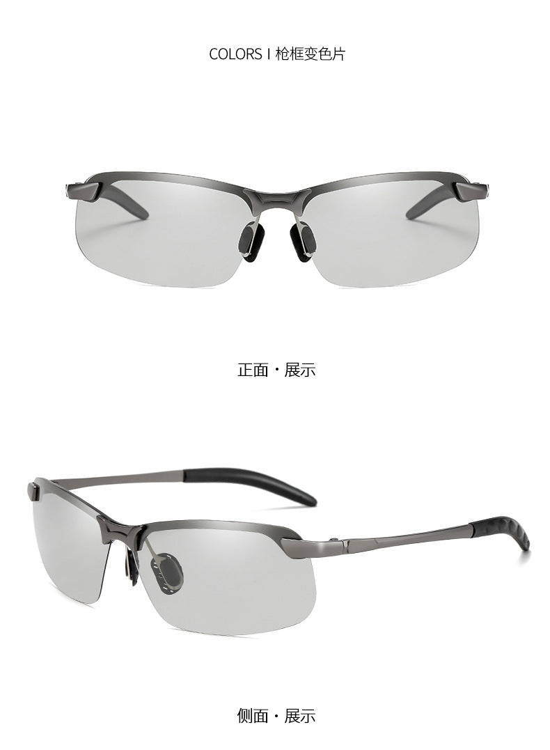 Smart Photosensitive Polarized Photochromic Sunglasses 3043 Men's Night Vision Sunglasses Outdoor Riding Day And Night Sunglasses