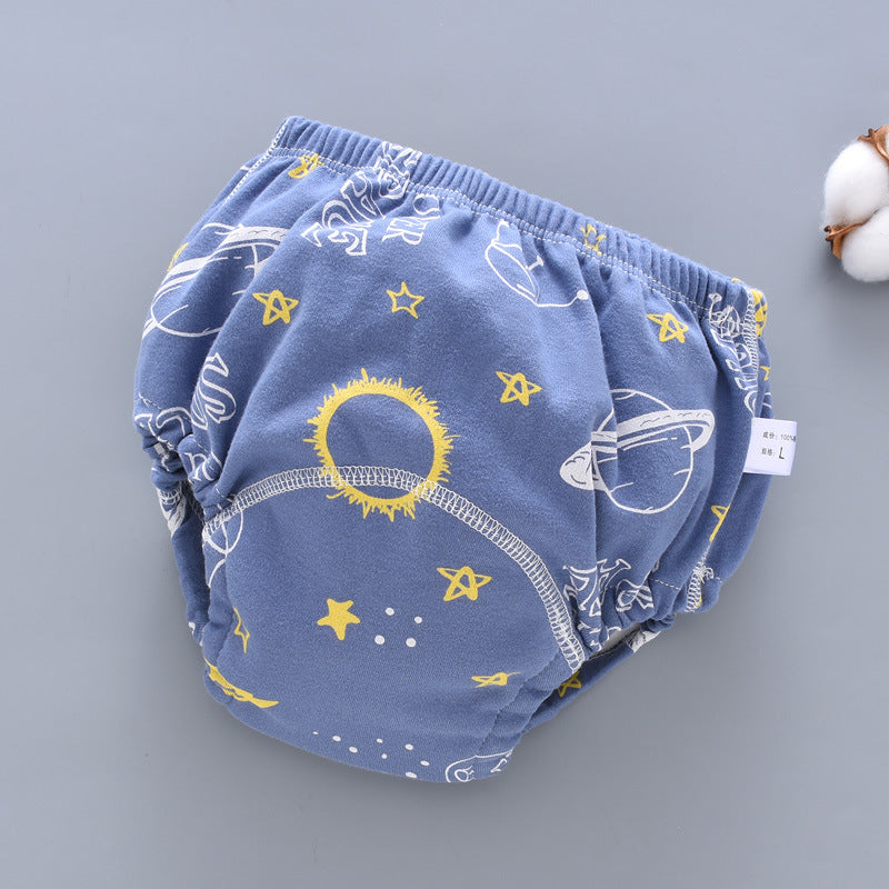 Baby Training Pants Washable 6-layer Gauze Diaper Pocket Learning Pants Baby Cloth Diapers Breathable Diaper Pants Spring And Autumn Models