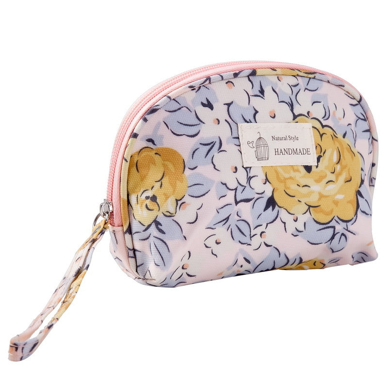 Portable Printed Waterproof Cloth Cosmetic Bag Travel Ladies Zipper Portable Toiletry Bag Multifunctional Storage Bag