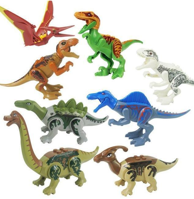 Jurassic Colorful Dinosaur Building Blocks Children's Puzzle Assembling And Inserting Boy Toys