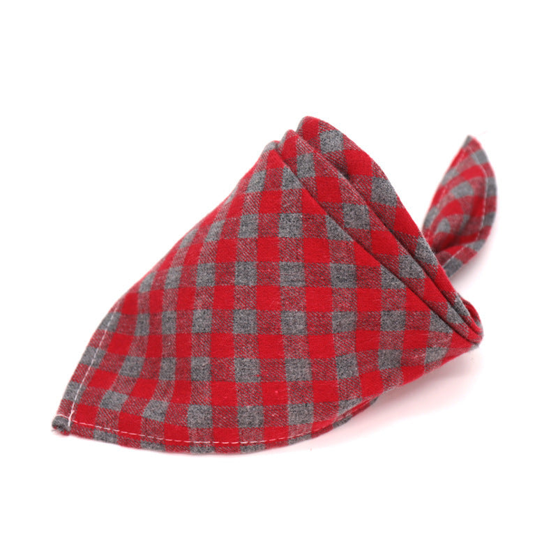 Cotton flannel baby plaid to increase triangle scarf