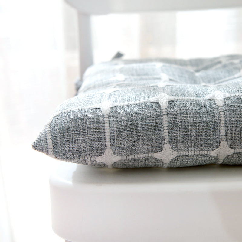 Home Fashion Simple Plaid Linen Cushion