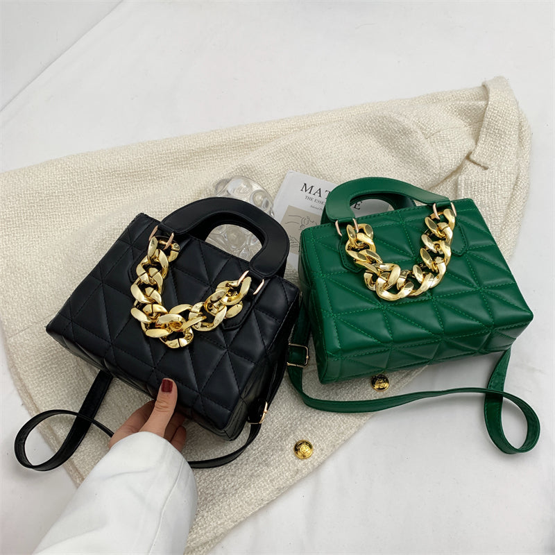 This Year's Popular Bags And Women's Bags 2021 New Textured Hand-held Small Square Bag All-match One-shoulder Messenger Bag