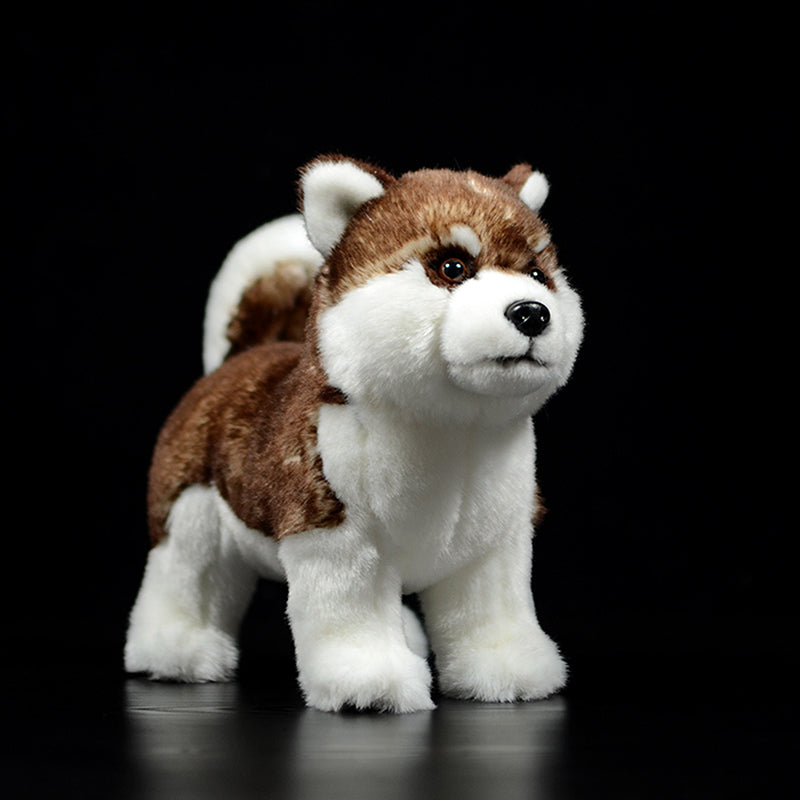 Simulation Dog Toy Model Gift Cute Brown Husky Doll