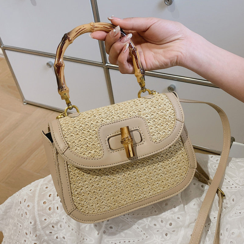 Summer Weave Crossbody Bags For Women Straw Woven Shoulder Bag Fashion Small Flap Messenger Bag All Match Beach Ladies Handbags