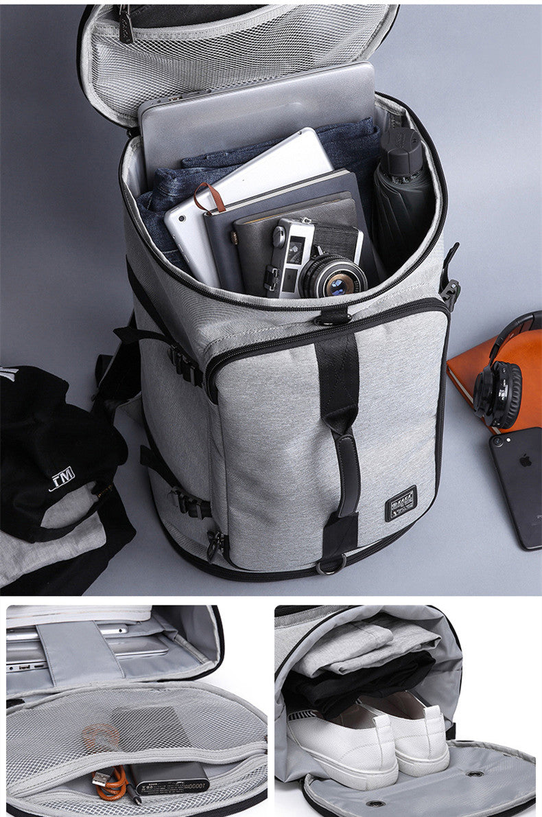 Bucket Cylinder Sports Outdoor Large Capacity Backpack