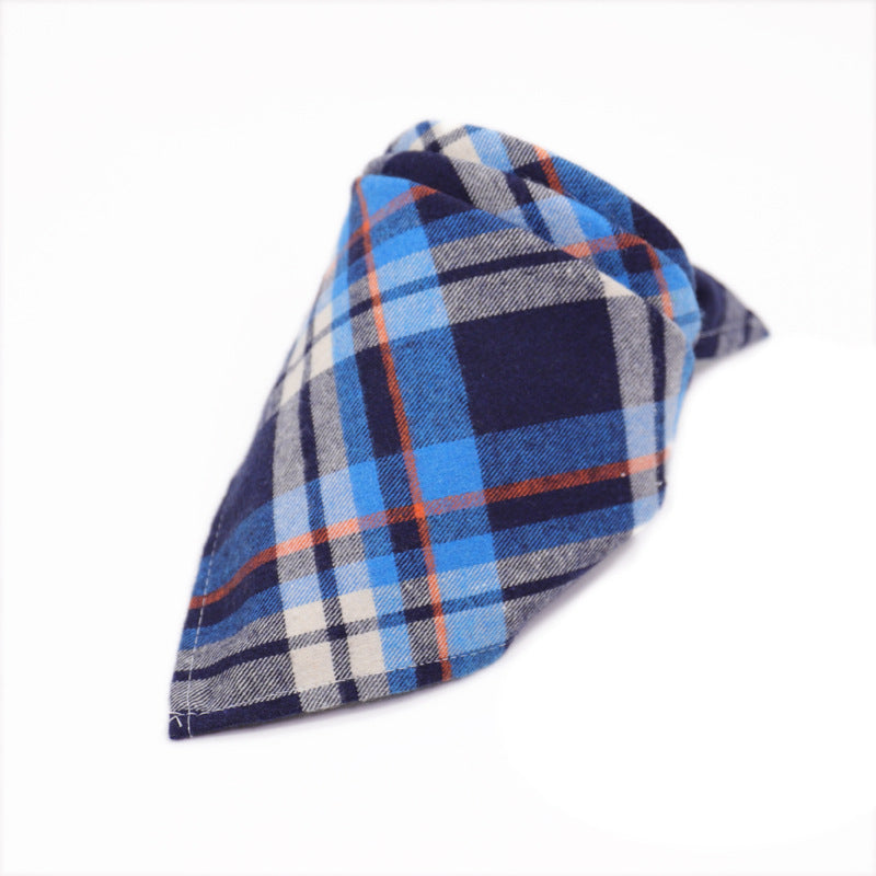 Cotton flannel baby plaid to increase triangle scarf