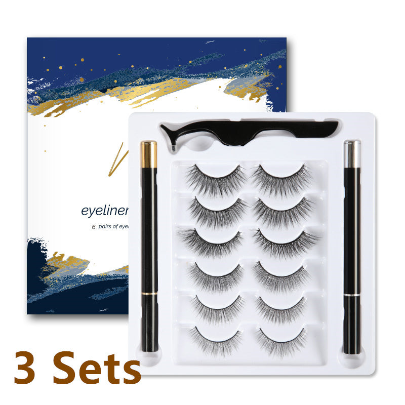 Natural Eyeliner Black Transparent Self-adhesive False Eyelashes