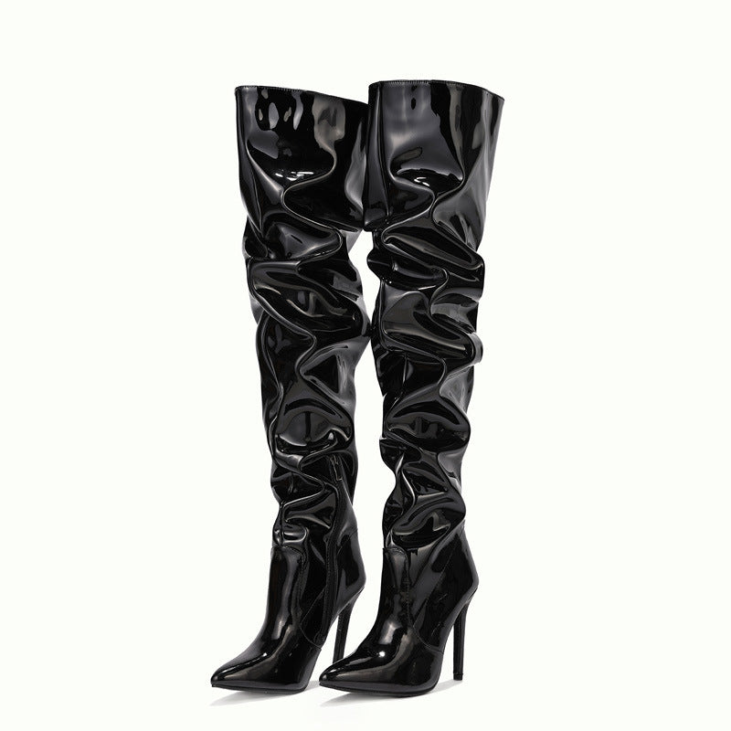 Knee High Long Boots Women Fashion Super High Heel Party Shoes