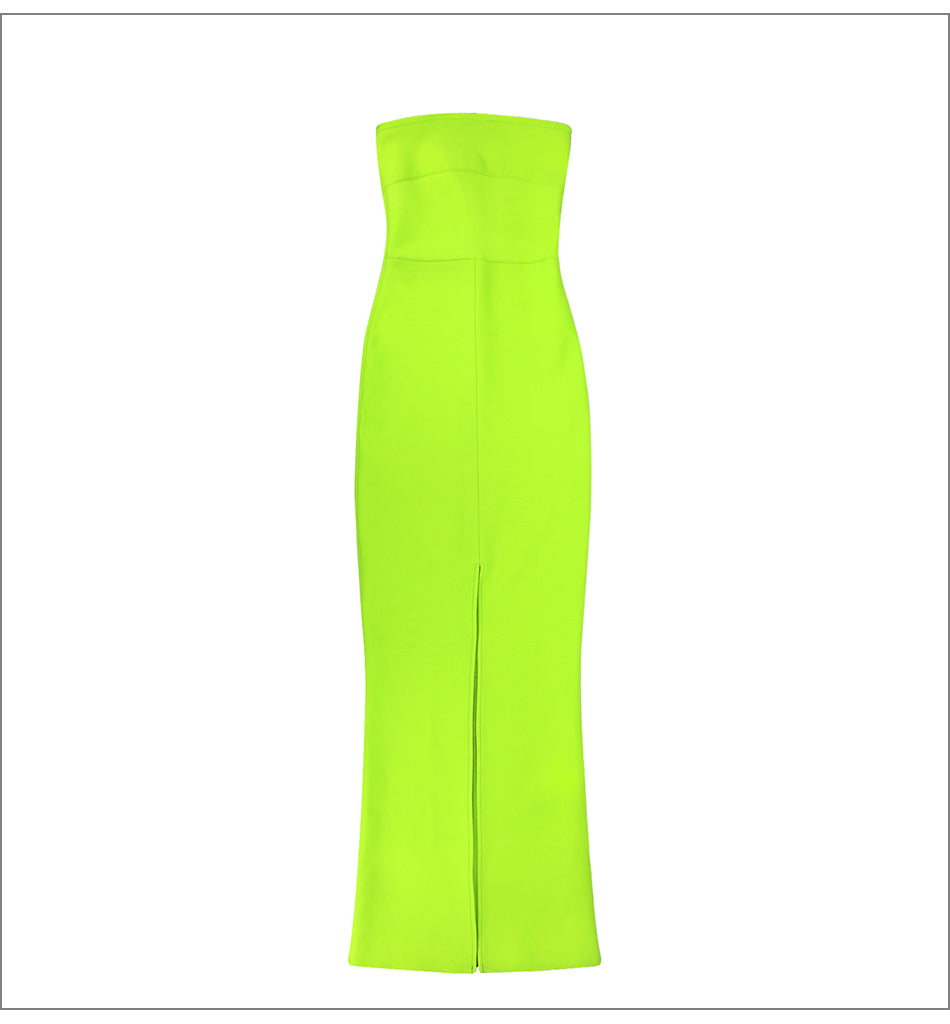 Solid color nightclub evening dress