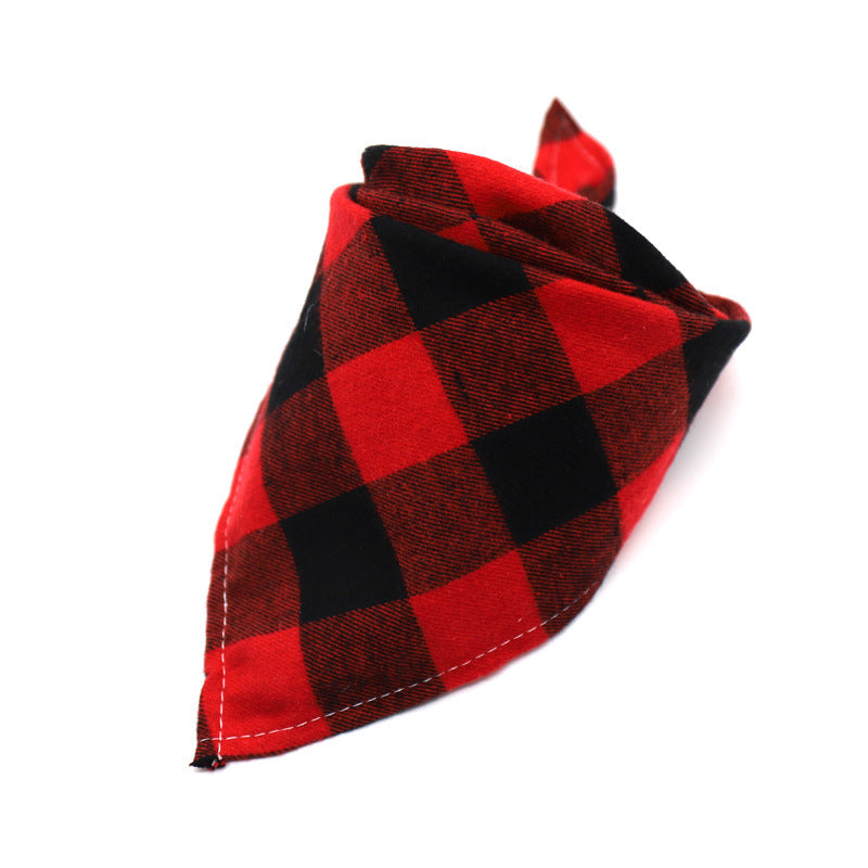Cotton flannel baby plaid to increase triangle scarf
