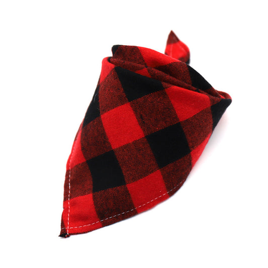 Cotton flannel baby plaid to increase triangle scarf