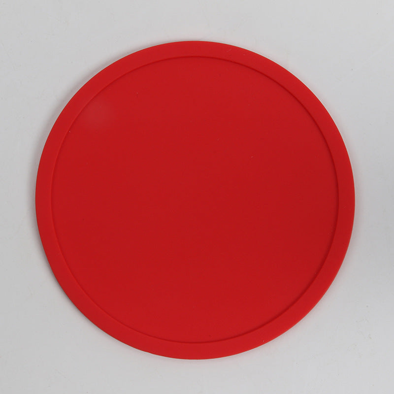 Simple Style Candy Color Silicone 10CM Round Coaster