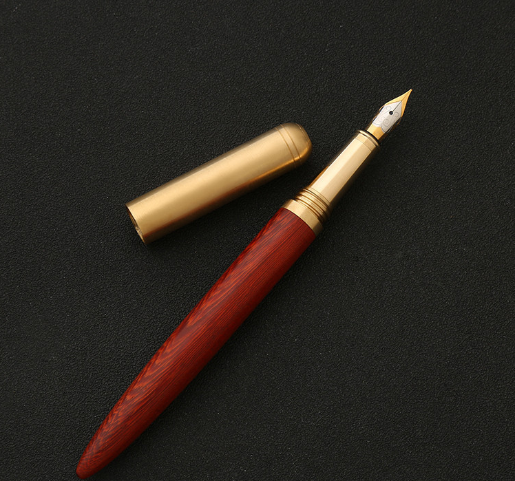 Brass And Sandalwood Student Writing Business Fountain Pen