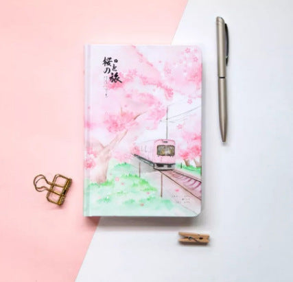 Muco Paper Notebook Notebook Sakura Flower Orbit AR Hardcover Student Handbook