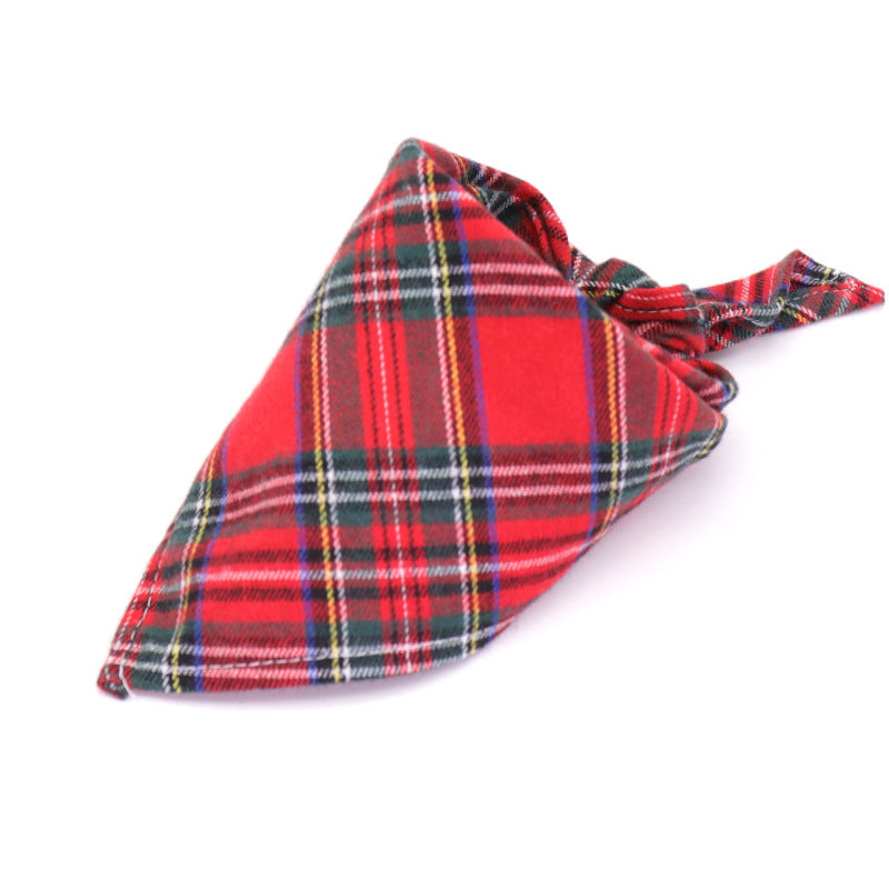 Cotton flannel baby plaid to increase triangle scarf