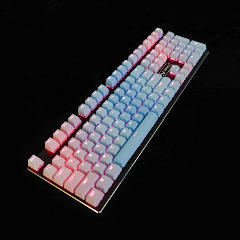 Rainbow Blue Enchantress Big Carbon 109-Key Mechanical KKeyboard Keycap