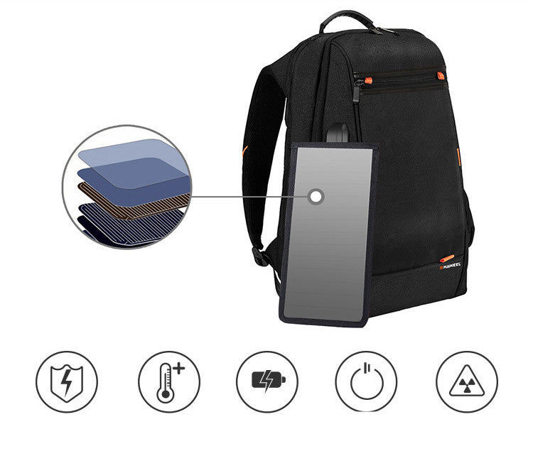 Large Capacity Waterproof Outdoor Solar Backpack