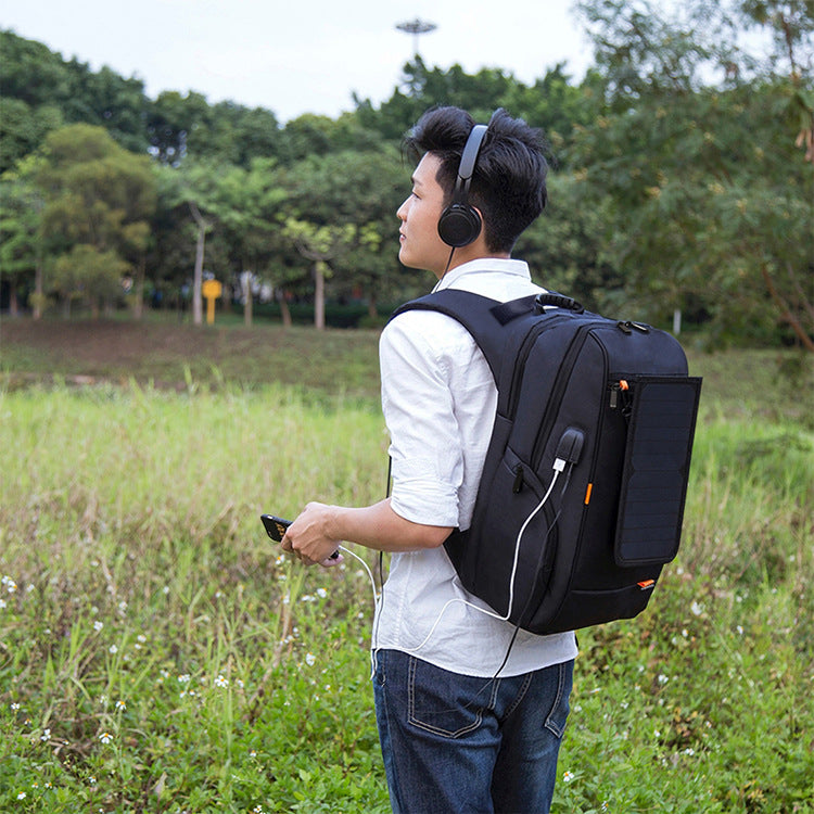 Large Capacity Waterproof Outdoor Solar Backpack