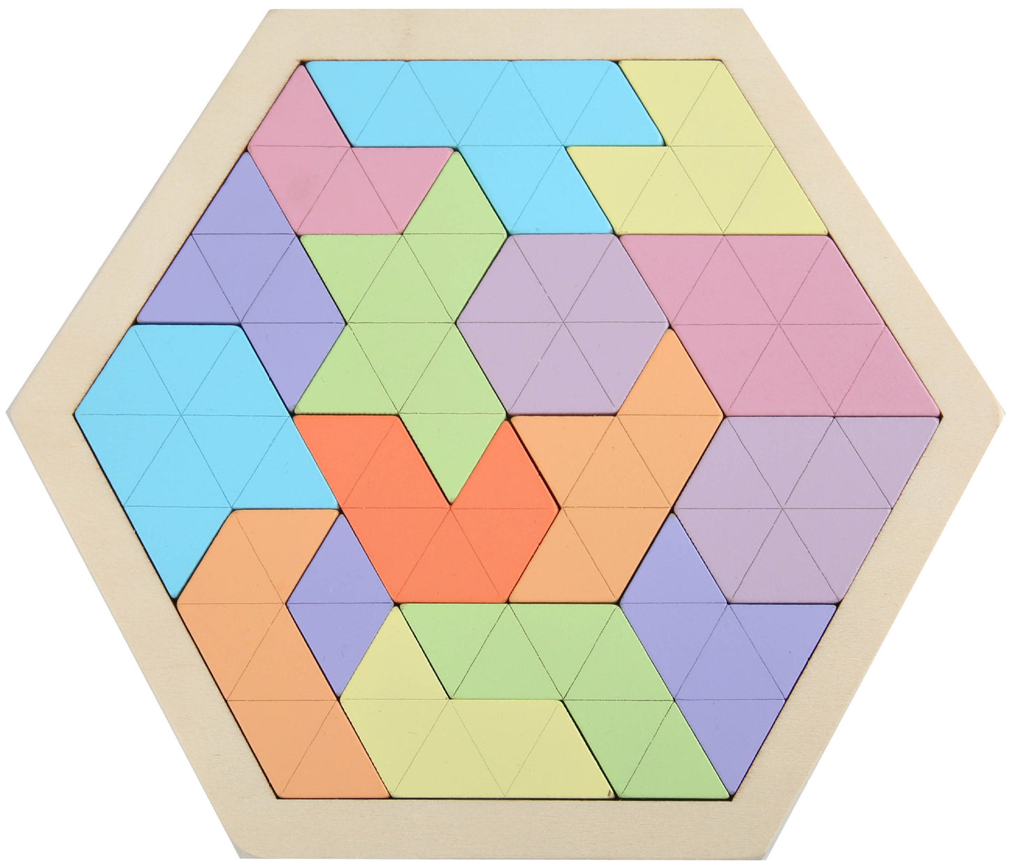 Wooden Hexagonal Geometric Puzzle