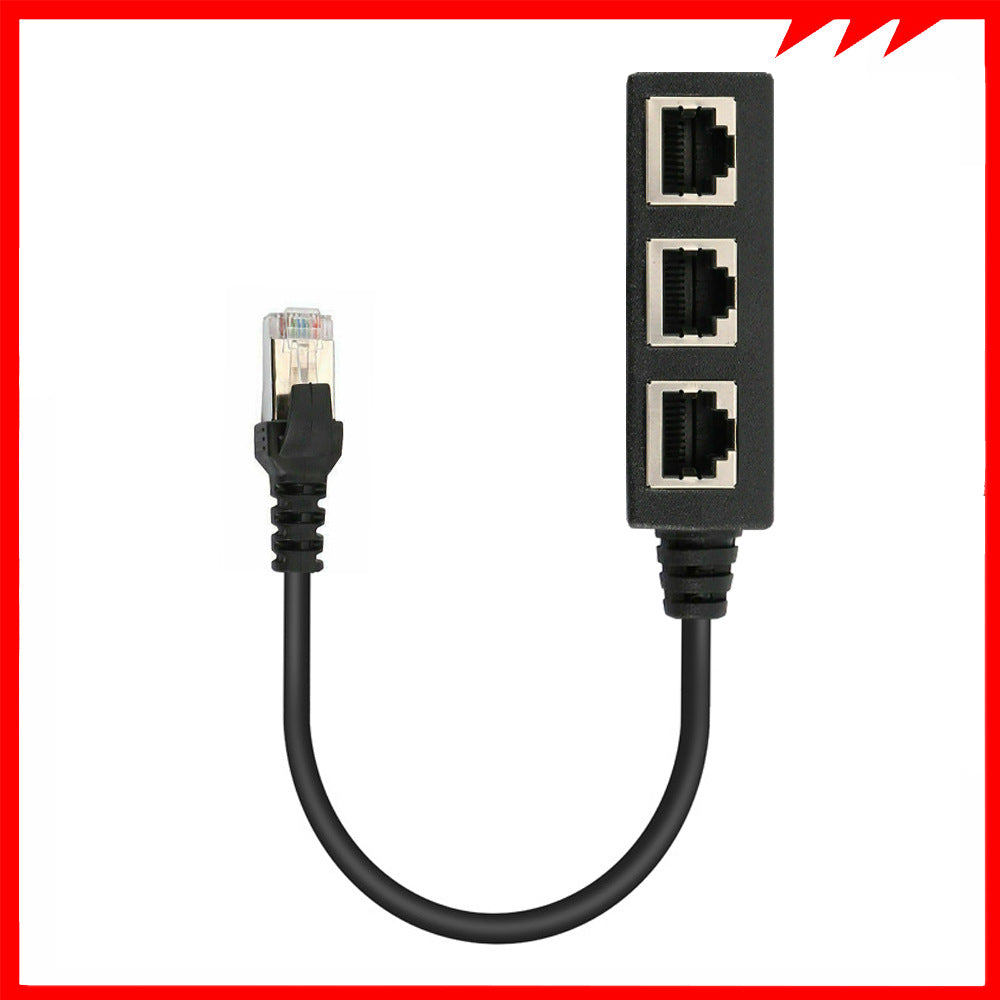 Network Cable Adapter Cable Connecting Line One Male 3 Bus CATE 6 Line