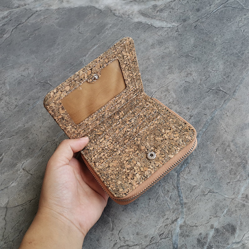 Cavabien Eco Friendly Leather Alternative Short Cork Wallet