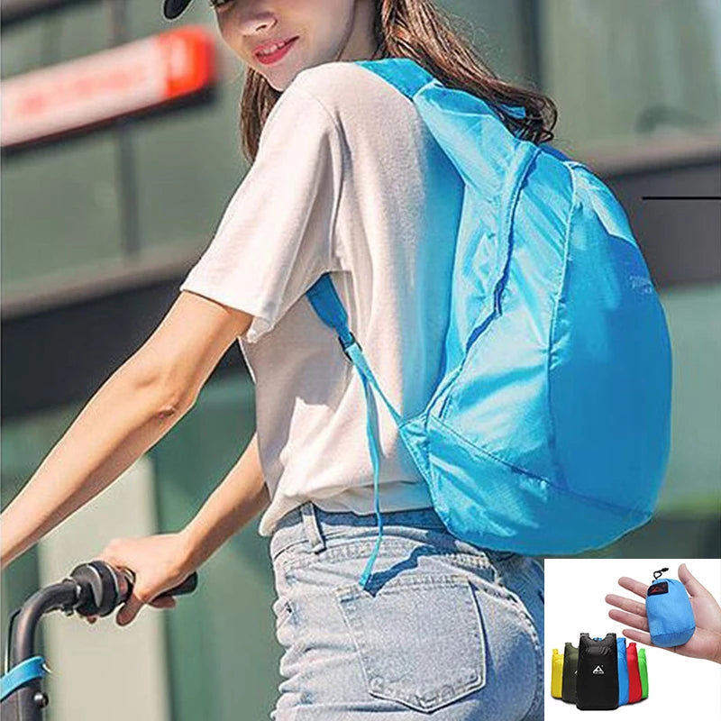 Storage Bag Backpack Lightweight Folding Waterproof Portable Outdoor Sports Travel Luggage Organizer Zipper Bale Satchel