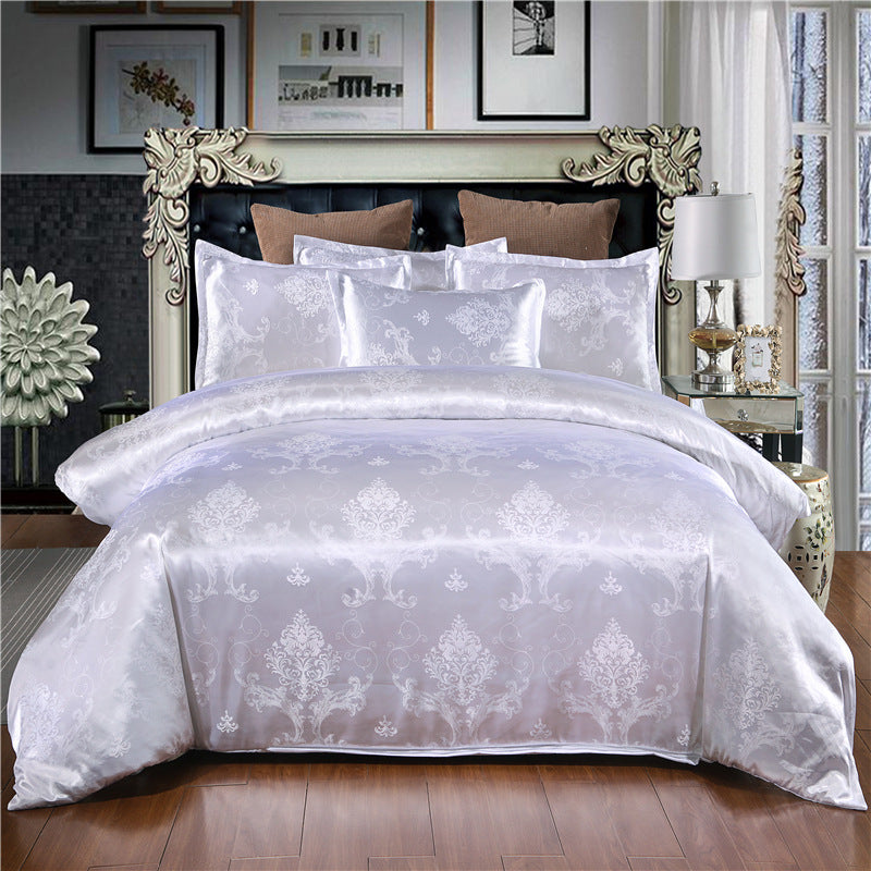 Home Textile European-Style Satin Jacquard Bedding Kit