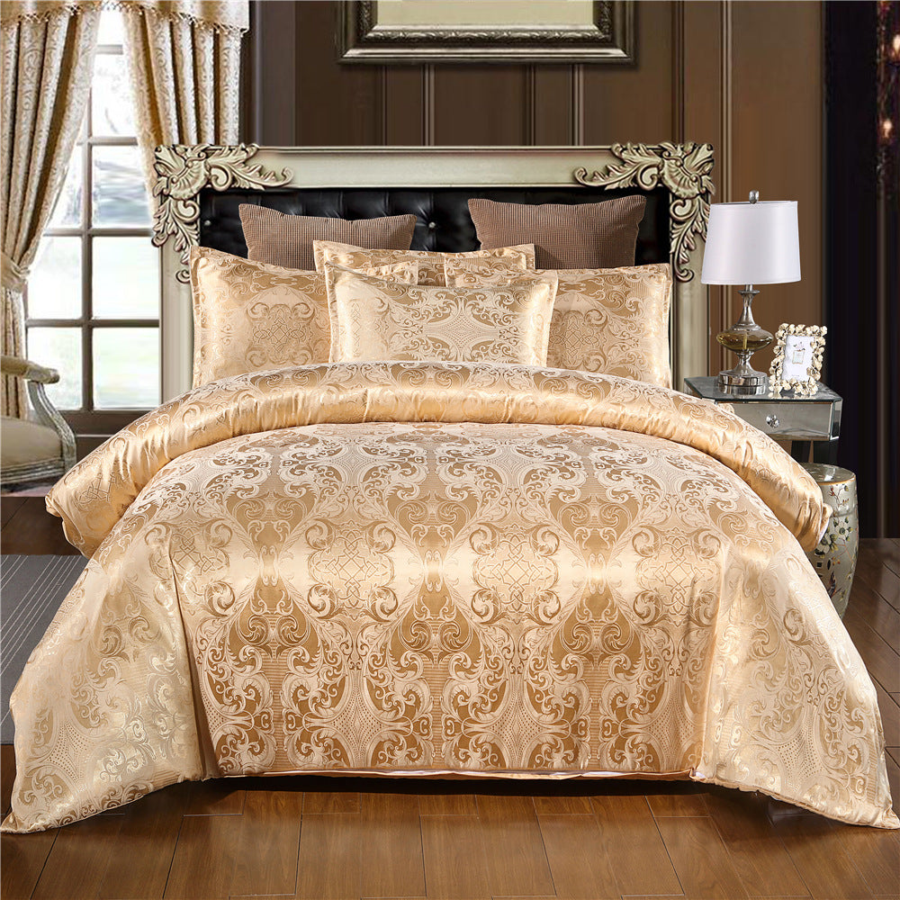 Home Textile European-Style Satin Jacquard Bedding Kit