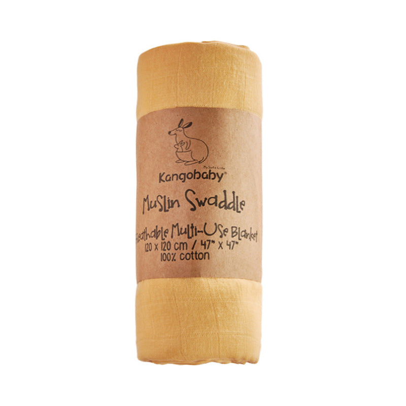 Cotton Retro Solid Color Muslim Baby Wrapper