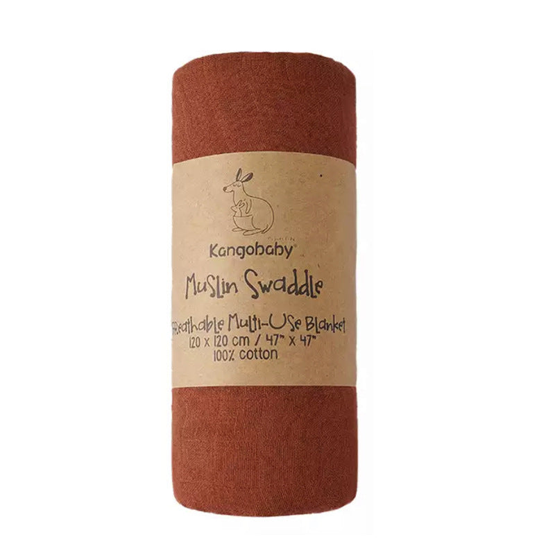 Cotton Retro Solid Color Muslim Baby Wrapper