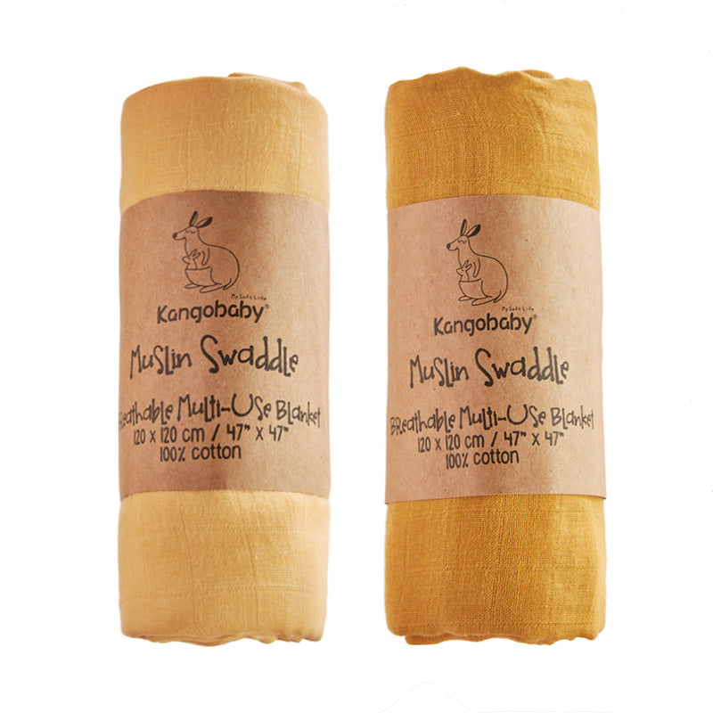 Cotton Retro Solid Color Muslim Baby Wrapper