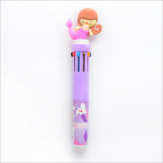 Girly Heart Cartoon Multicolor Press Ballpoint Pen