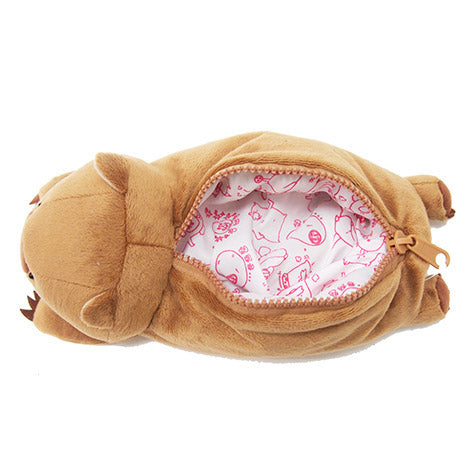 Cute Cartoon Animal Wombat Family Plush Pencil Case