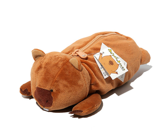 Cute Cartoon Animal Wombat Family Plush Pencil Case