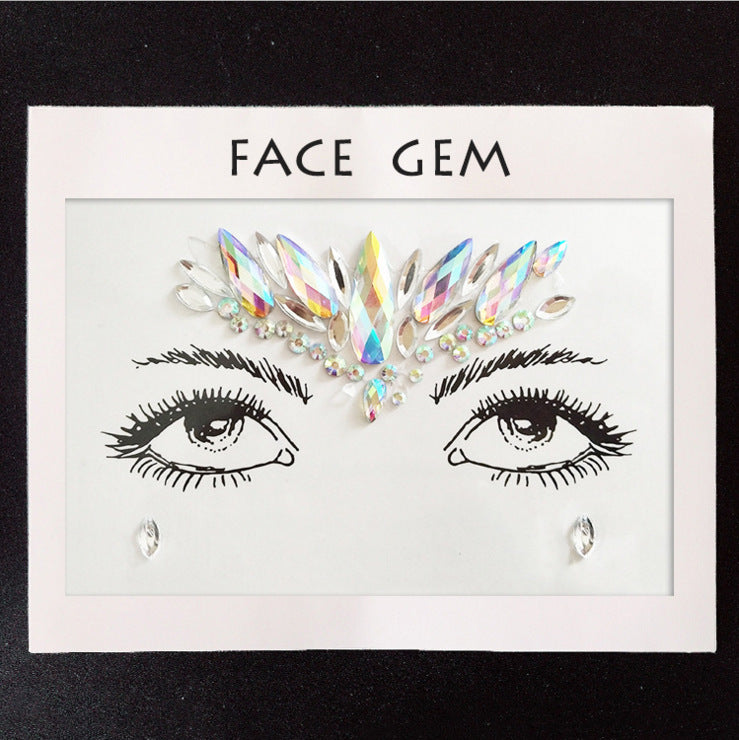 Tear Eye Makeup Stickers Eye Jewelry Tear Mole Patches Bright Water Glitter Diamond Glitter Sequins Childrens Show